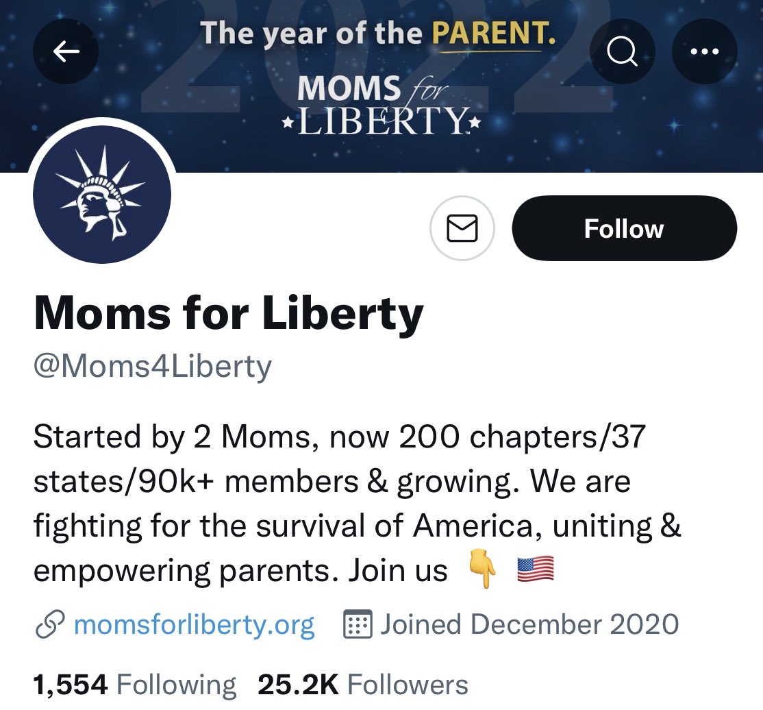 momsforsj's tweet photo. These hateful moms fighting for the survival of white supremacy are killing us in followers. Now we know they have the entire GOP apparatus behind them w major media coverage, but WE are their antithesis- proudly standing for everything they oppose long before they existed.♥️ https://t.co/BKuMAxwXmN