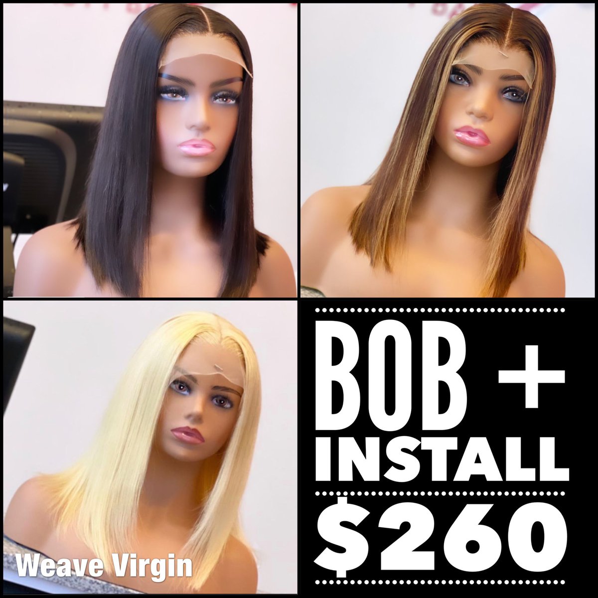 Weavevirgininc's tweet photo. ＢＯＢ ＋ ＩＮＳＴＡＬＬ $２６０ 🥰
.
𝗪𝗲𝗮𝘃𝗲 𝗩𝗶𝗿𝗴𝗶𝗻, 𝗪𝗶𝗴 𝗕𝗼𝘂𝘁𝗶𝗾𝘂𝗲 &amp; 𝗕𝗲𝗮𝘂𝘁𝘆 𝗕𝗮𝗿
https://t.co/LNji2KxROW
Orland Park, IL
708-566-6644 https://t.co/hM9AuvSLnc