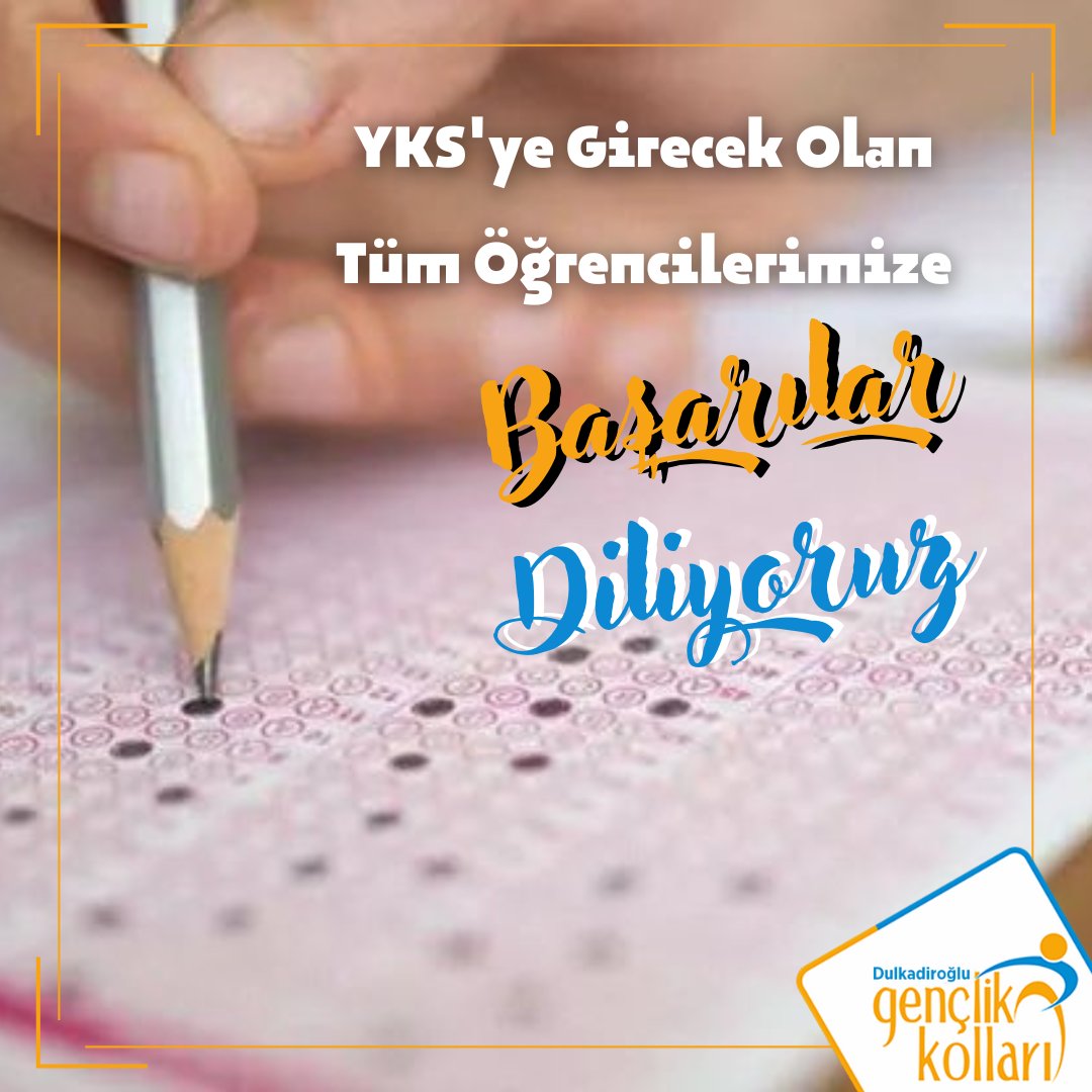 Hafta sonu Yapılacak Yükseköğretim Kurumları Sınavı’na (YKS) girecek olan tüm genç kardeşlerimize başarılar diliyoruz.
#YKS2022 ✏️