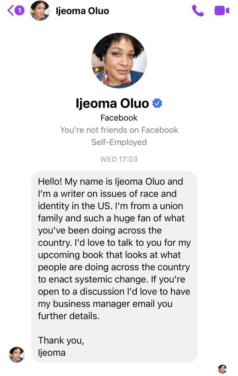 Between all this going on at #LaborNotes, a certain bad ass author is coordinating with me to write about my travels across the country, supporting picket lines from coast to coast. 

I’m so damn humbled, this solidarity work was personal, now it’s more than that!  🙏🏽 #IjeomaOluo