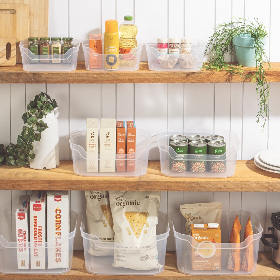 Sterilite_Corp's tweet photo. Open bins are here! Get those #summersnacks in tip-top shape this season ☀️ Check your local @Walmart 🙌
#sterilitenation #getorganized #containyourself #pantryorganization #tidyup https://t.co/LVOkxHorcV