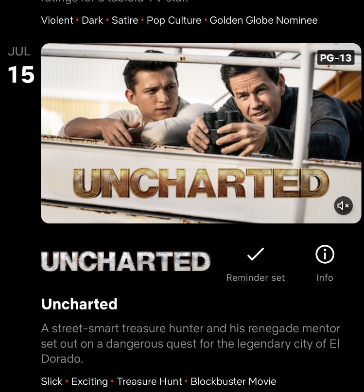 UNCHARTED COMING TO NETFLIX YESSSS