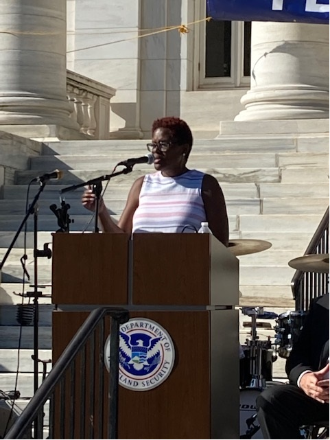 Commissioner Director recognizes Councilman Fred Wied, Commissioner Paul Drake and former Freeholder Brian Gallagher in the audience during the Naturalization Ceremony.  Thank you for supporting our new citizens!