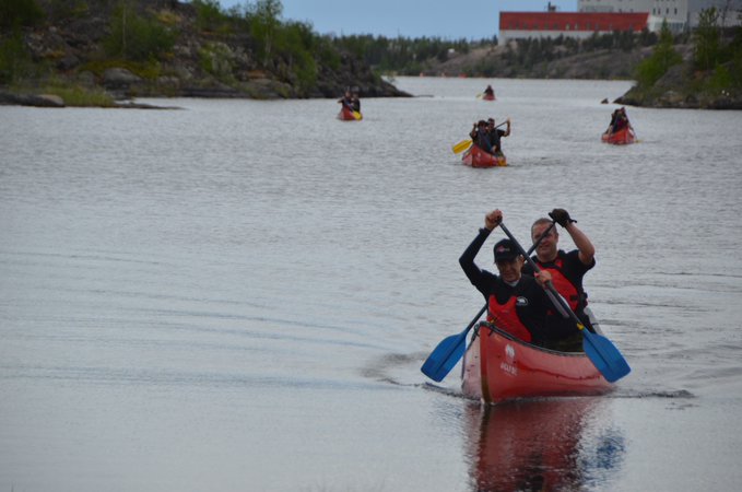 JTFN_FOIN's tweet photo. Congratulations to all Team North and RCMP participants in the Prospector Challenge 2022 and thank you to the volunteers who made it possible. Major Conrad Schubert and Corporal Luke Spooner came in first place overall with a time of 2 hours and 26 minutes! https://t.co/M2aVkXg24V