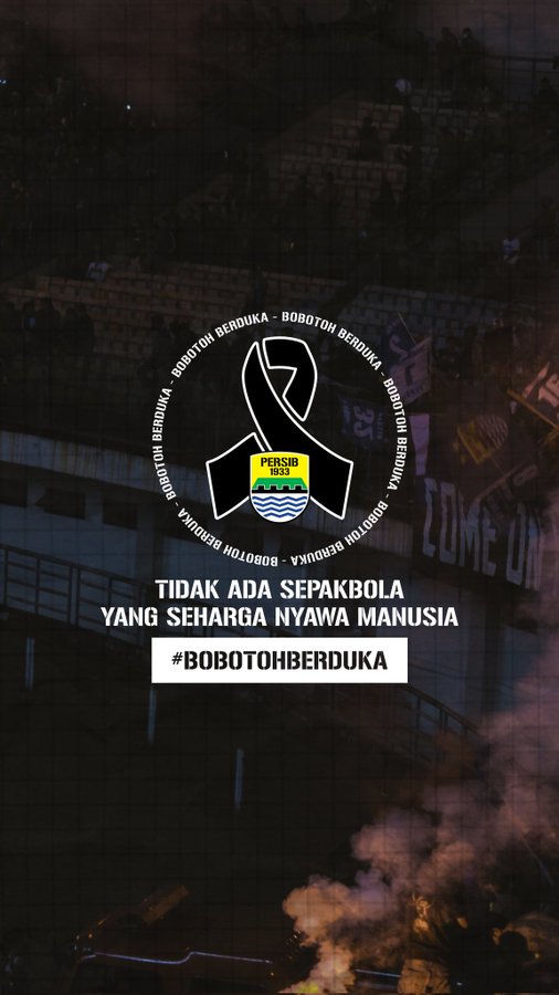 SiaranBolaLive's tweet photo. Turut berduka...Bobotoh Persib🥀🥀 https://t.co/hzokDbur0Y