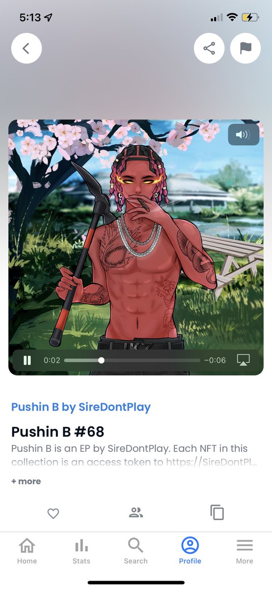 0xNamco's tweet photo. Great work by @SDP808OD and the whole team 👏🏽👏🏽👏🏽
Great music, great art, creating access with NFTs . I’m excited to see what they have next.
Performing live in NYC next week!🔥
#PushinB https://t.co/05lMFeR272