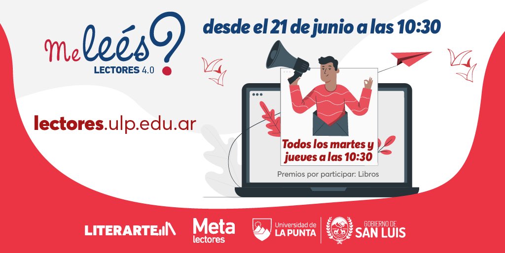 ULPSanLuis's tweet photo. #MeLees🎙️
Este martes inicia la undécima temporada del programa radial “¿Me leés?” 👉🏻 https://t.co/eUhZp4ThGL

+Info👉🏻https://t.co/fB0qt8XPTT📌 https://t.co/Gb2ip096bs