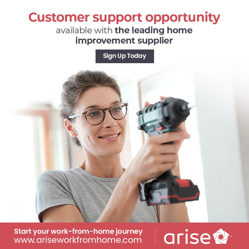 AriseWFH's tweet photo. Leverage your multi-tasking skills to service the leading home improvement supplier. Sign-up now https://t.co/jJa9BL9rN7 ! #MultitaskingSkills #HomeImprovement #CustomerServiceFromHome https://t.co/2bezNBJlx0
