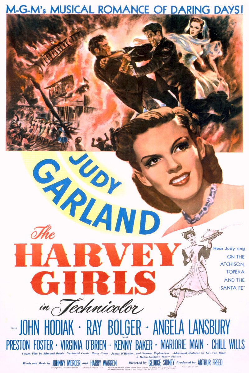 THE HARVEY GIRLS (1946) Judy Garland, John Hodiak, Ray Bolger. Dir: George Sidney 8:00 PM ET Straitlaced waitresses battle saloon girls to win the West for domesticity. 1h 41m | Musical | TV-G