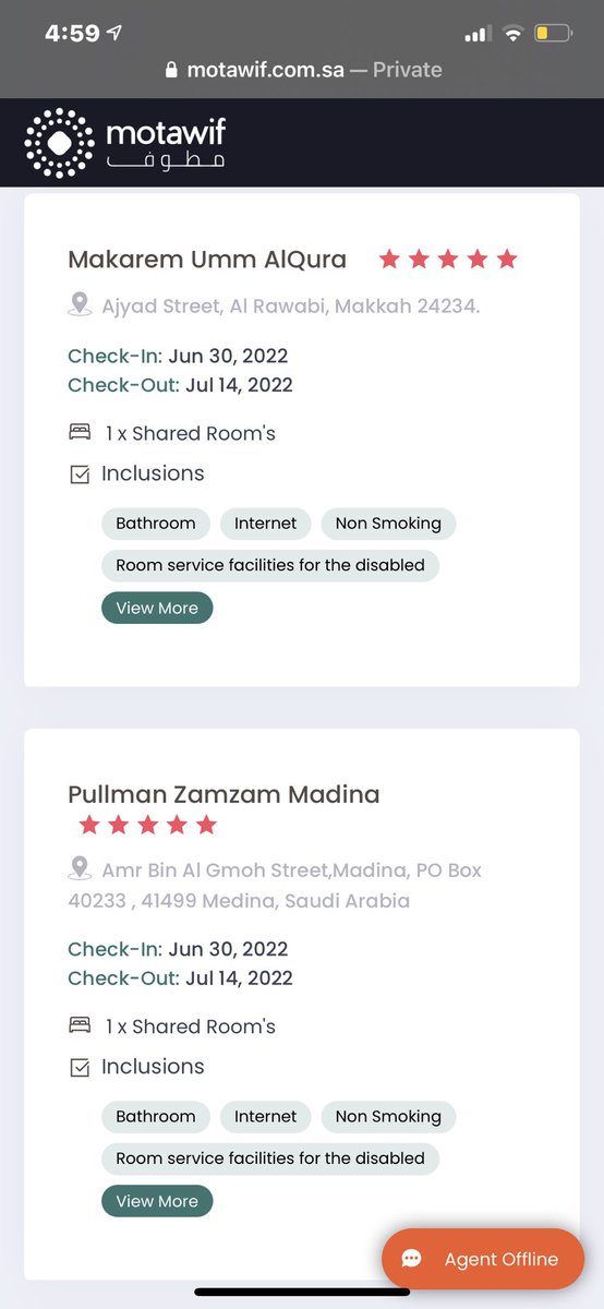 ayyanskicks's tweet photo. @Motawif_SA @Motawif_SA the madinah and Makkah hotel check-in dates is the exact same! How is this even possible? Please explain. Canadian golden package https://t.co/cfii7lTvWl
