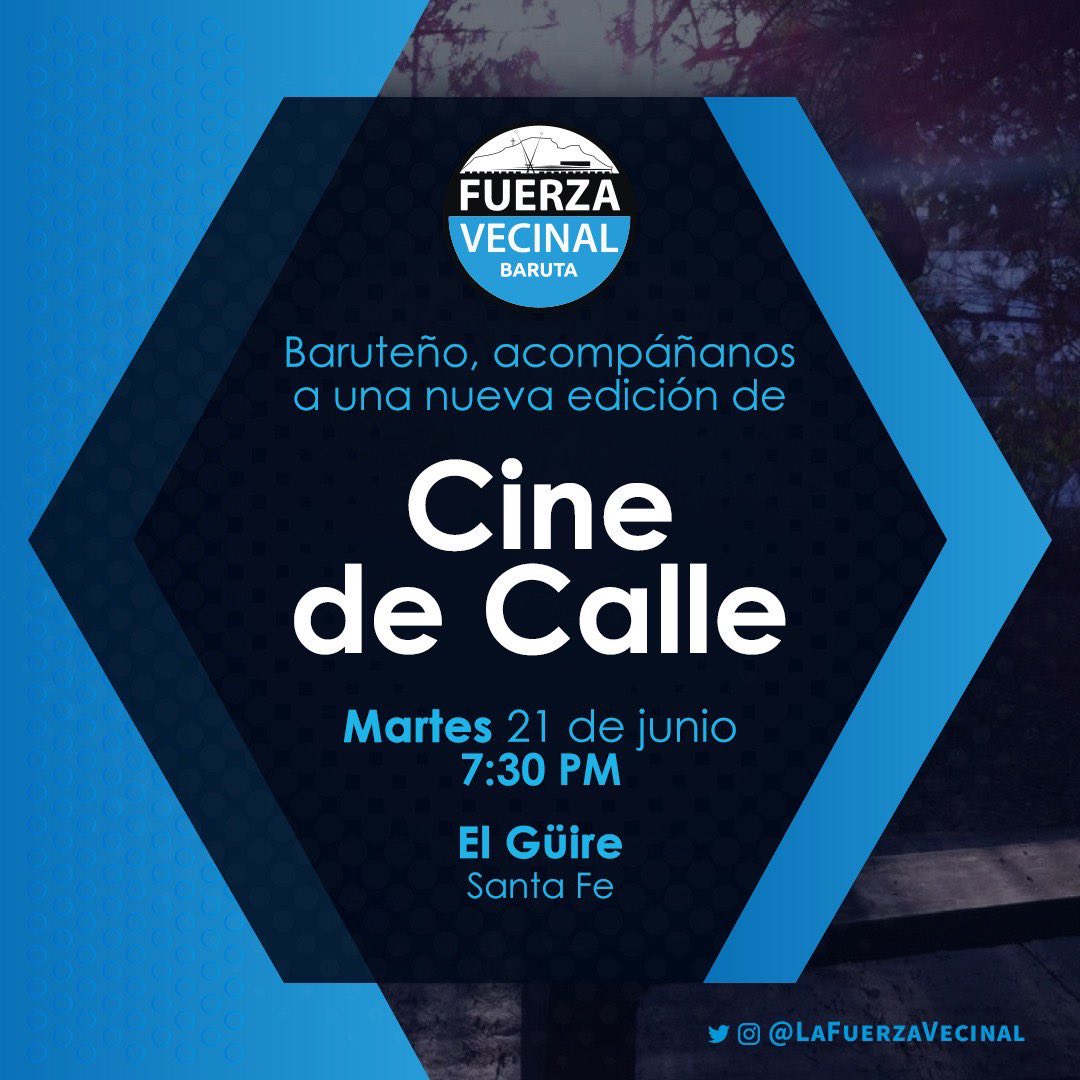 fvbaruta's tweet photo. ¡Se viene una semana cargada de #CompartirVecinal!
Baruteño desde @lafuerzavecinal hemos creado una programación que incluye: #CineDeCalle, #Bailoterapia y #BingoBailable para que disfrutes junto a familiares y amigos.
¡Corre la voz! 🙌🏻
#LaFuerzaVecinal https://t.co/PbT8LmBpab
