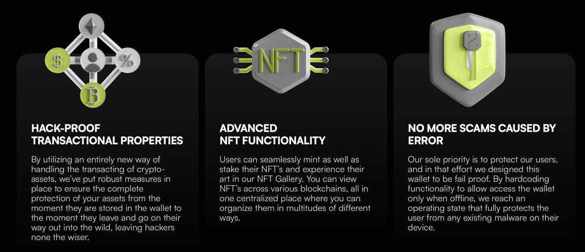 Just minted my @InfiniteDodos NFT with one of the most insane utilities. An UNHACKABLE wallet. Def take a look into it and mint ends in 9 hrs btw

#nft #utility