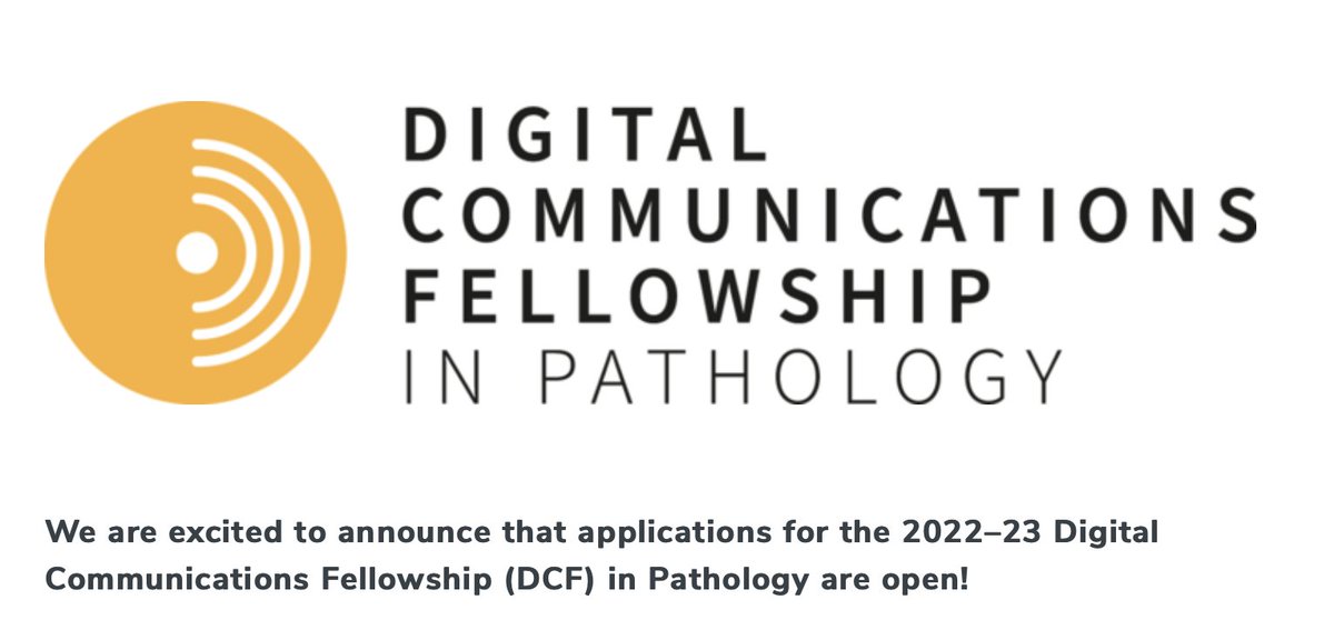 Digital Communications Fellowship in Pathology tweet media