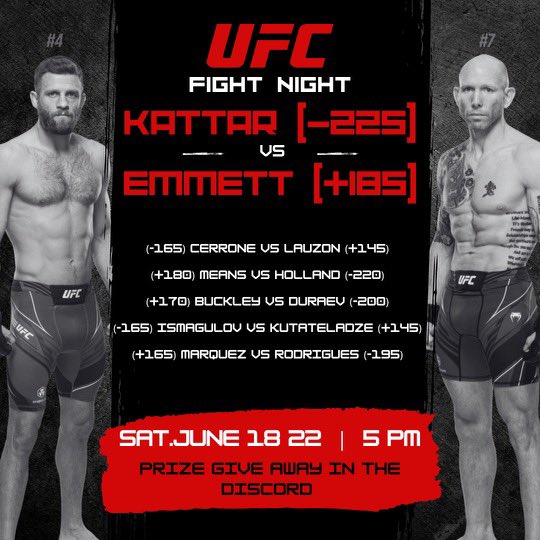 Enter your picks now in our discord sports zone for a chance to win WL and $SOL. 24 hours to enter ⏰ #UFC #NFTGiveaways