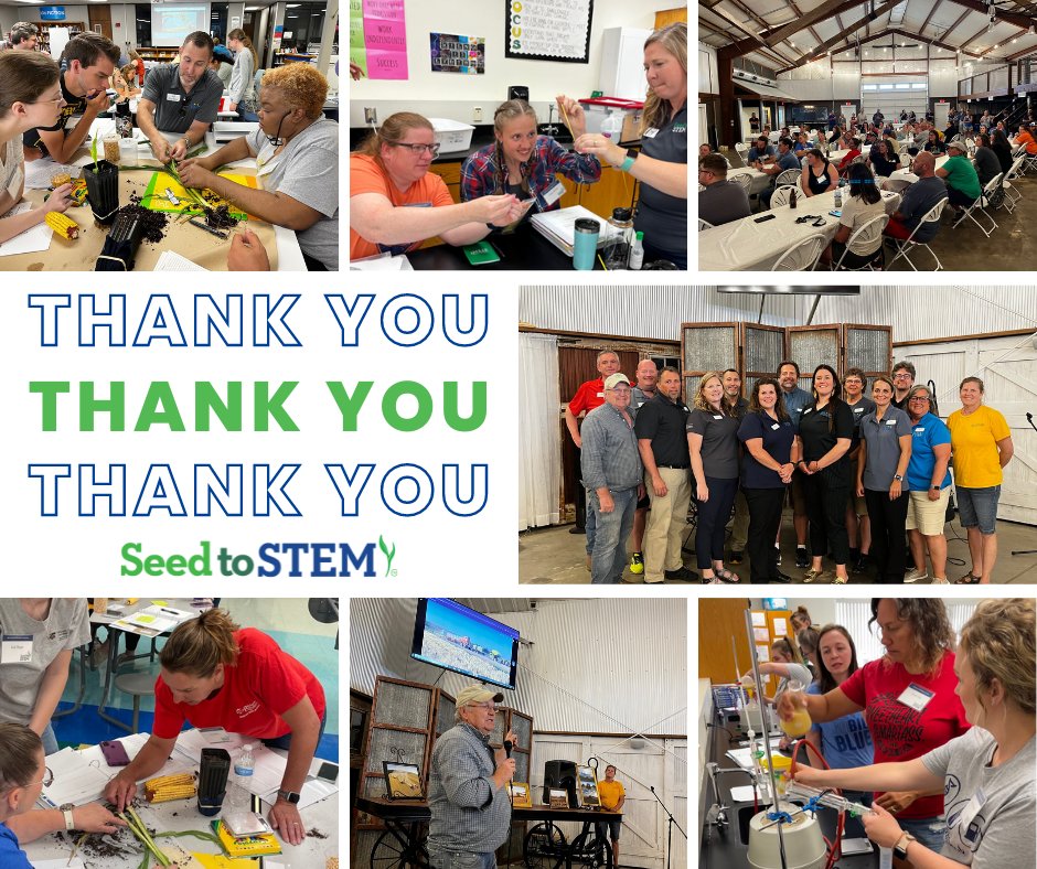 kansascornSTEM's tweet photo. THANK YOU to all the teachers, staff and farmers who made this week possible. Because of everyone's hard work and dedication more Kansas students will now have the opportunity to learn about the science behind agriculture, one of our state's most important industries! #kscornstem https://t.co/m3aUae96W8