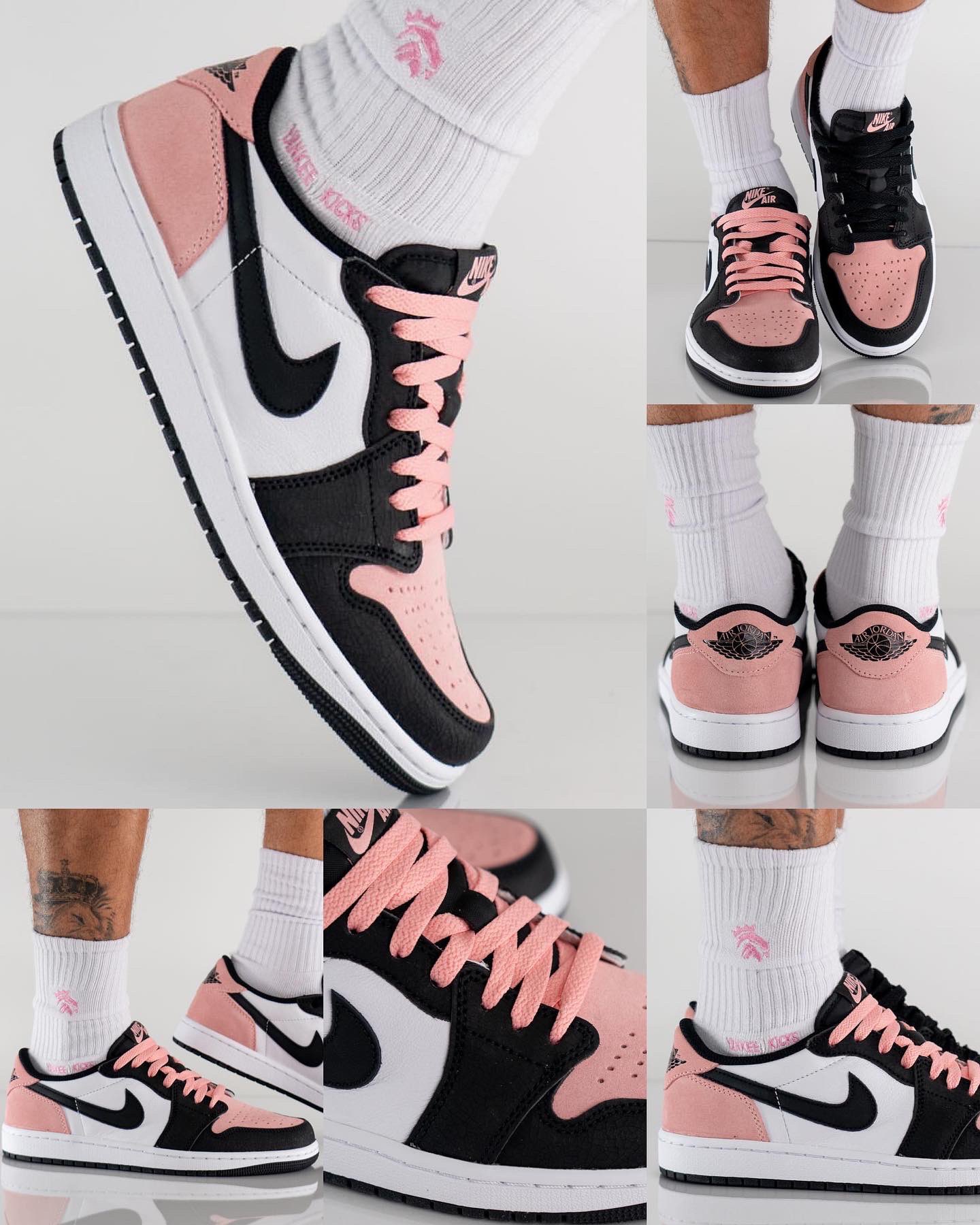 zSneakerHeadz on X: 2022 #BleachedCoral Air Jordan 1 Low OG on-feet! 🌷   / X