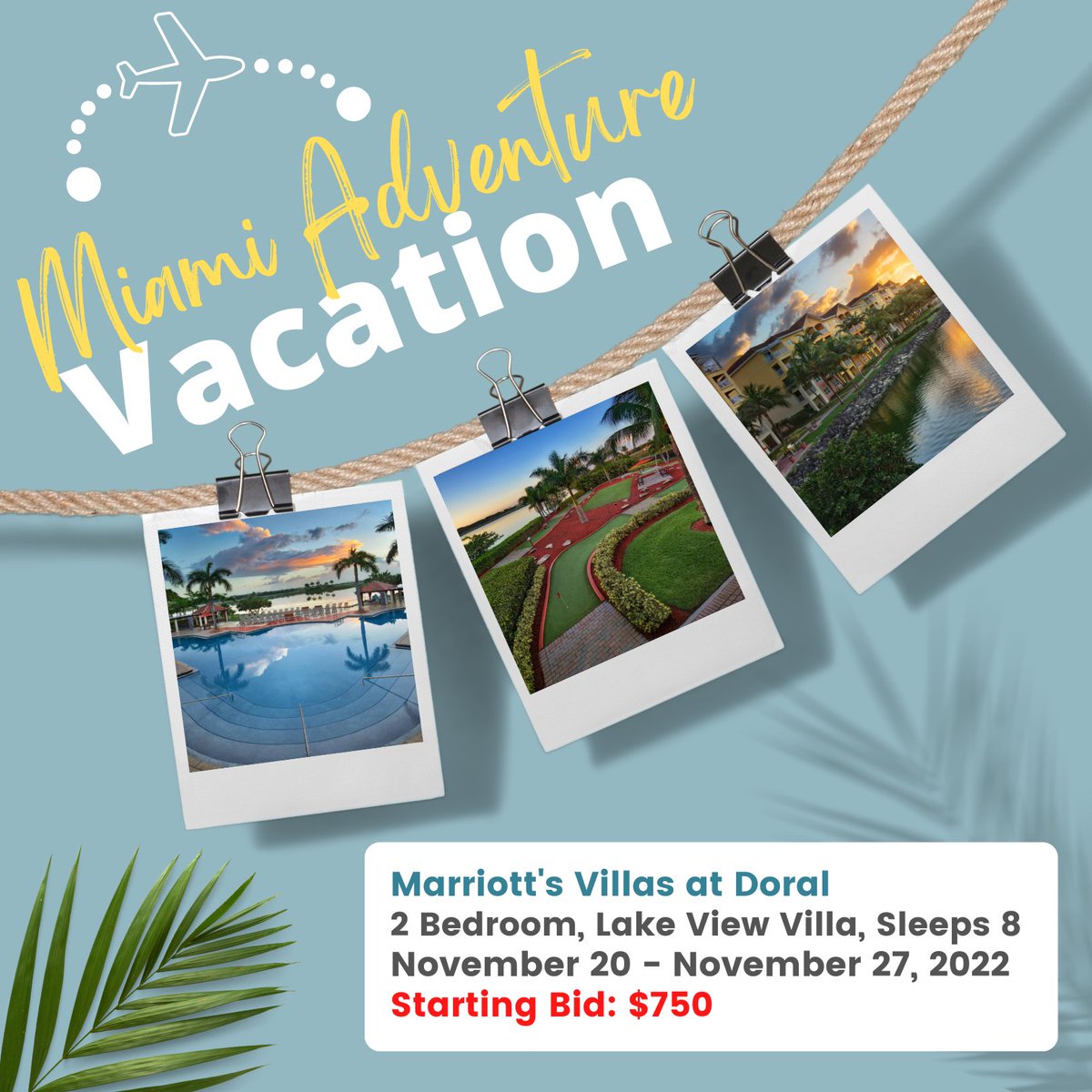CPFYYC's tweet photo. Looking for the perfect getaway? ✈️ Check out our Summer Silent Auction! Grab 8 of your closest friends or family members and enjoy a gorgeous two-bedroom villa in the heart of Miami. Bidding starts at only $750 and closes June 30th! Bid now at: https://t.co/9PB2BGL9lw https://t.co/sJ4SbFLZMC