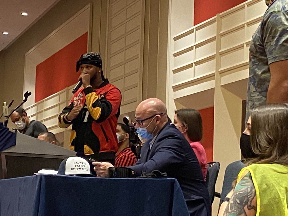 The stage of the Labor Notes conference tonight is arguably the epicenter of the US labor movement--Chris Smalls, Michelle Eisen of Starbucks and Sean O'Brien of the Teamsters.