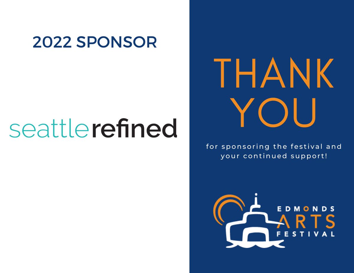 edmondsartsfest's tweet photo. Please join us in thanking our sponsors! The Edmonds Arts Festival would not succeed without their generosity and continued support.
@seattlerefined #seattlerefined #eaf2022 #edmondsartsfestival #edmondswa https://t.co/TwVfT6msNu