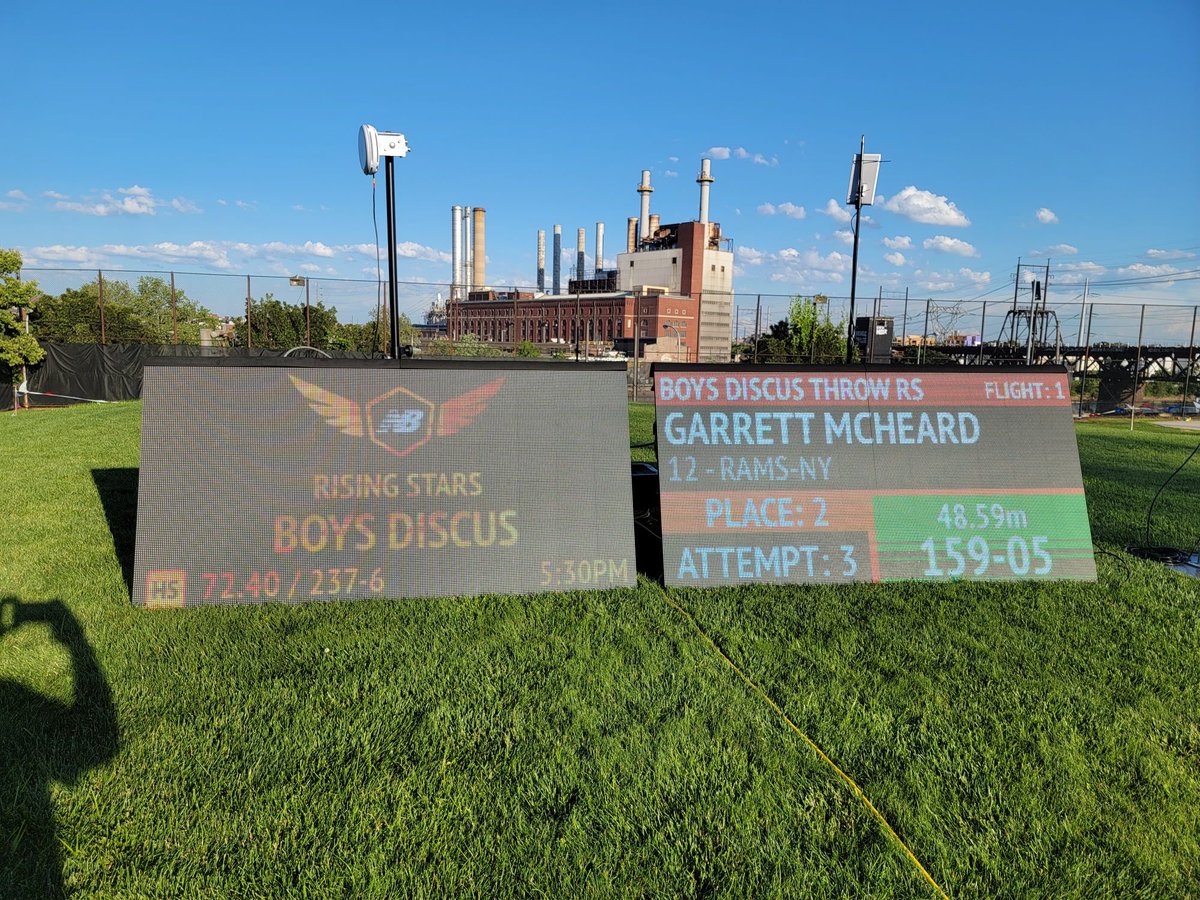 AmsterdamTF_XC's tweet photo. 🚨🚨NEW SCHOOL RECORD🚨🚨 @AmsterdamTF_XC senior Garrett McHeard broke his own school record in the Discus at New Balance Nationals at Franklin Field in PA. Stay tuned for if he makes finals! https://t.co/5Y28IVjtiu