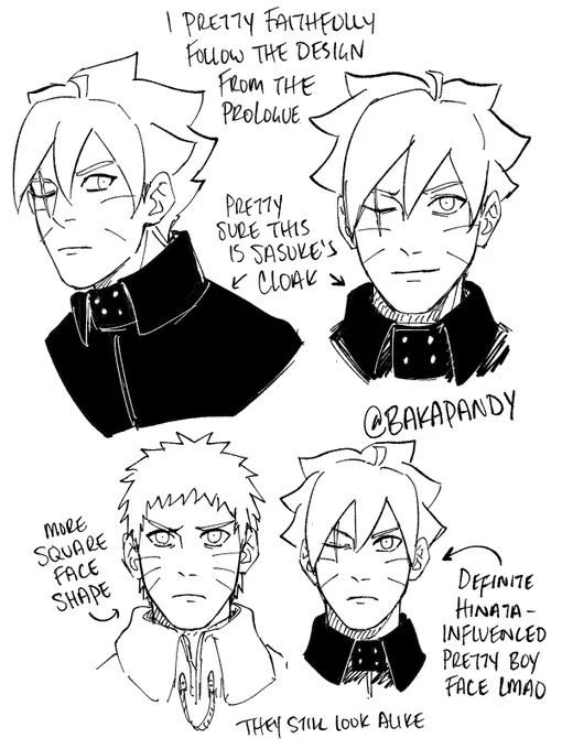 someone asked about my design for Boruto in my timeskip comic 