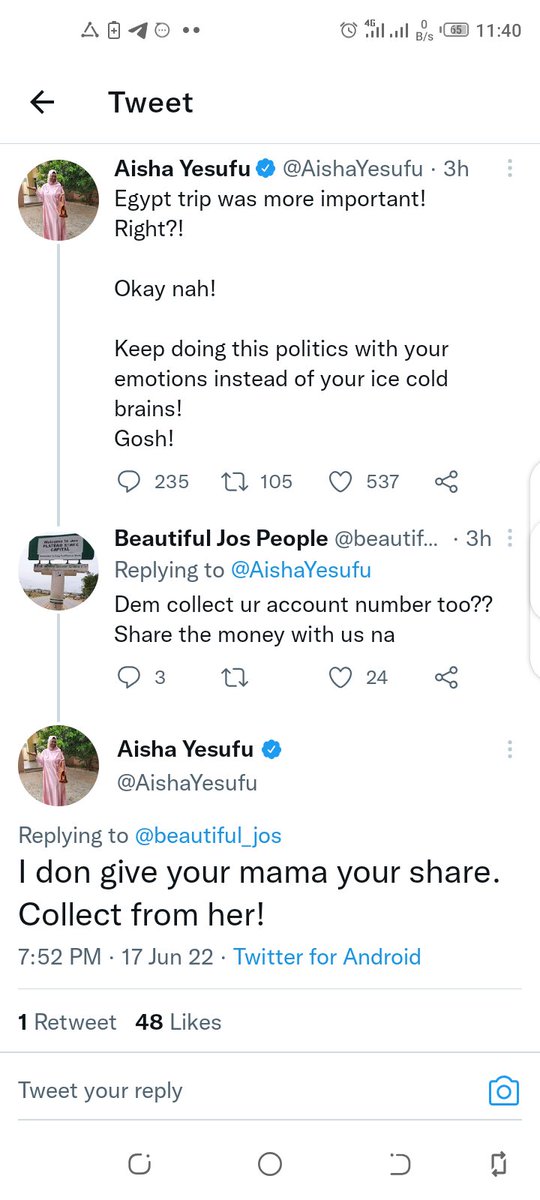 beautiful_jos's tweet photo. How @AishaYesufu insulted my mother today. https://t.co/IKDprxmDOr