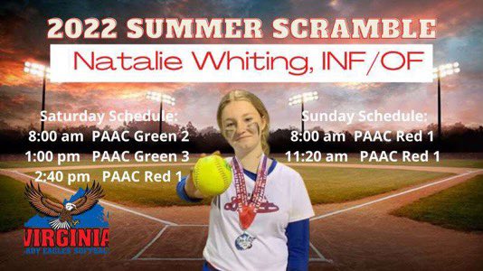 Nataliewhitingg's tweet photo. First tournament of the season!!!
@JMUSoftball @Hampton_SB @nsusoftball @vwu_marlins @lynchburg_sb @RadfordSoftball @RoanokeSoftball https://t.co/li2anzuHZl