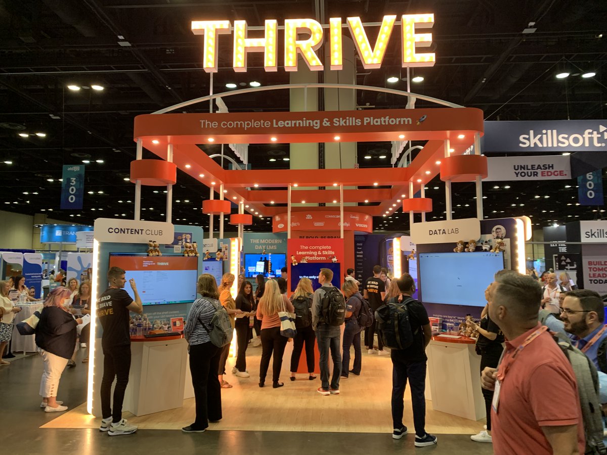 A great exhibit design is more than just pretty graphics. It’s a brand experience that resonates with your audience and builds human connections. Like this one for Thrive. Check out the start to finish process of another successful #tradeshow #boothdesign, fabrication &amp; install.