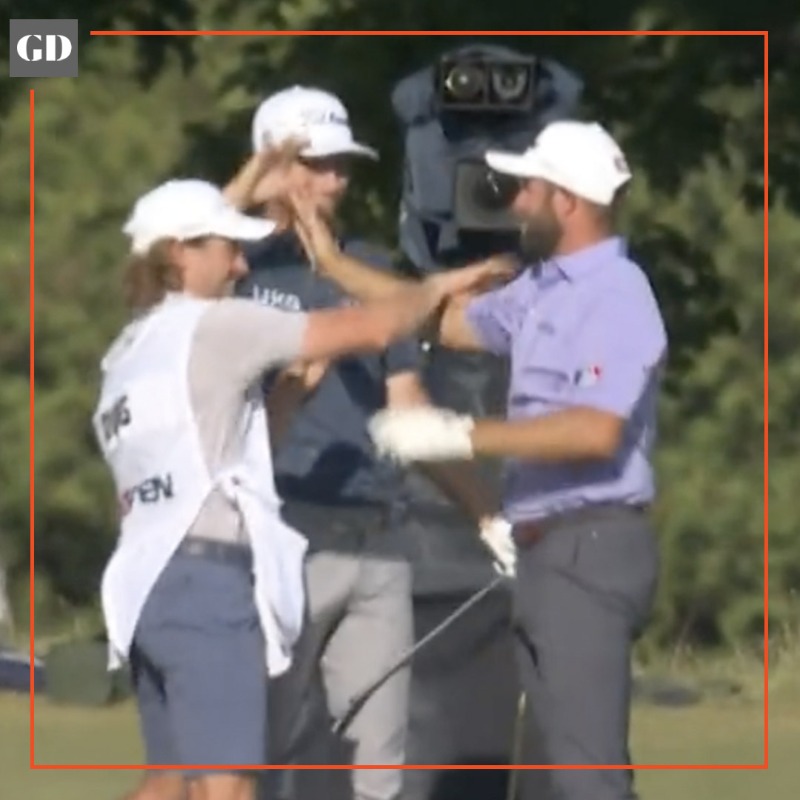 GolfDigest's tweet photo. Cameron Young's odds of making the cut were less than 1 percent with five holes to play, then he made an ace and three birdies. 😳