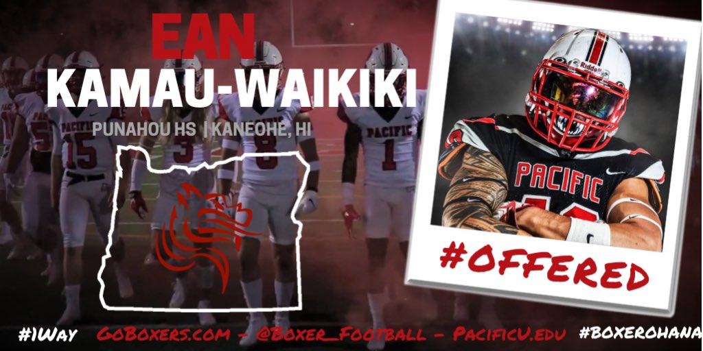 3an_waikiki's tweet photo. After a great phone call with @Coach_Taura , I am blessed and humbled to have received my first offer from Pacific University! Mahalo Coach Kit and @Boxer_Football for this opportunity!🙏🏽
#BoxerOhana #1WAY #goboxers 
@CoachFalc @iTz_Rev @CoachJCraft https://t.co/UfW7L4jfPk