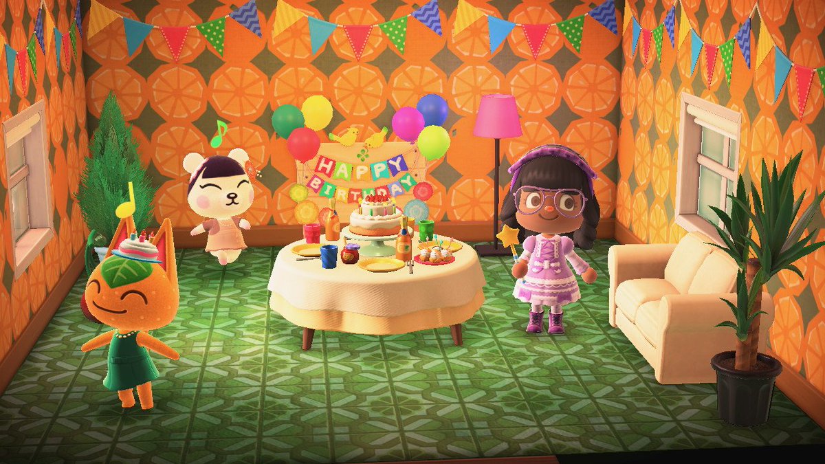 Tangy's Birthday Party 🎉 #AnimalCrossingNewHorizons #AnimalCrossing #ACNH #tangy #pekoe #birthday #party