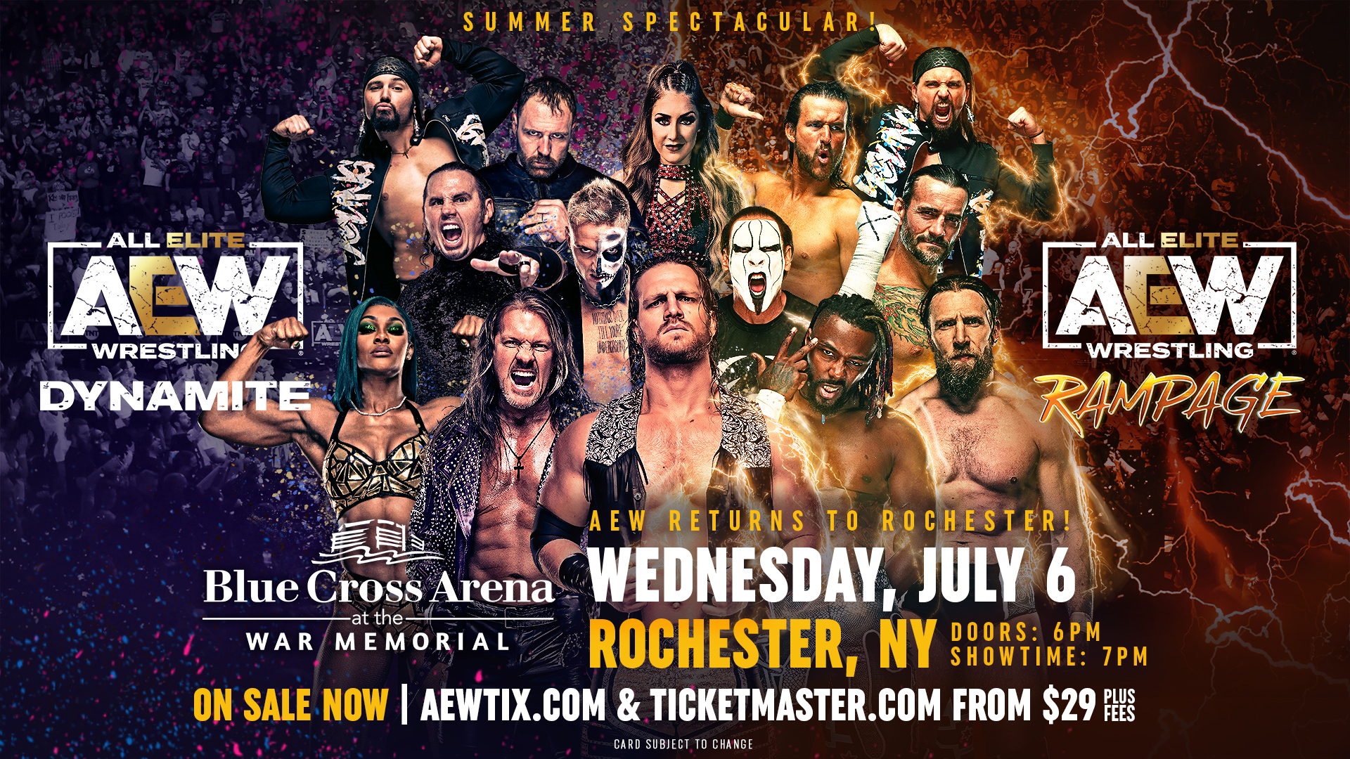 All Elite Wrestling on Twitter "AEW returns to Rochester, NY for a