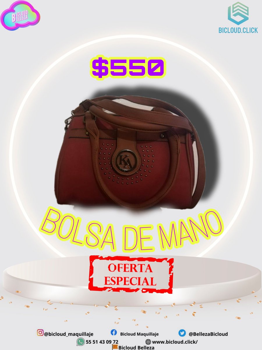 Bicloud_click's tweet photo. Complementa tus outfit con nuestra bolsa de piel... 💖

              👜 Precio:$550 👜

#moda #Bolsas #Belleza #beauty #beautiful #selflove 

Síguenos en nuestra nueva cuenta @BellezaBicloud https://t.co/UpSPwM5rGs