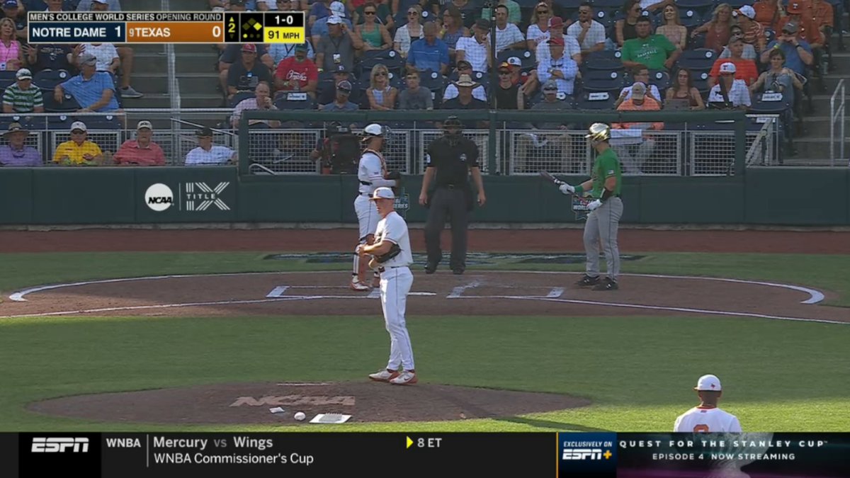 Interesting strategy by NCAA to promote Title IX at the college baseball world series. The rule that forces the sport to have an 11.7 scholarship limit.

Are we serious?