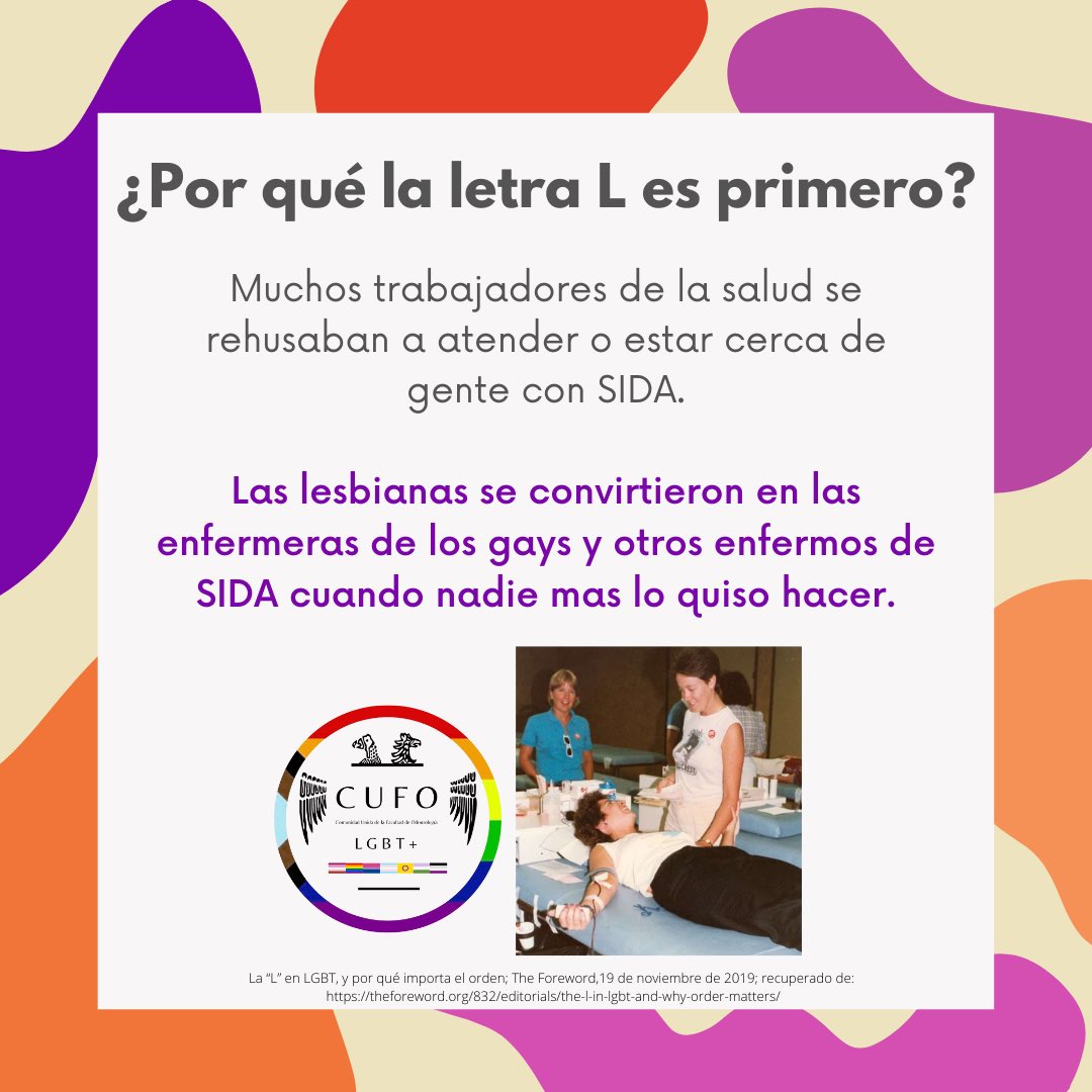 cufo_lgbt's tweet photo. ¿Por qué la letra L va primero? 🤔
Aquí te lo contamos 👇
#lesbianismo #LGBTQ #pride #PrideMonth https://t.co/XR3T7wdWiE