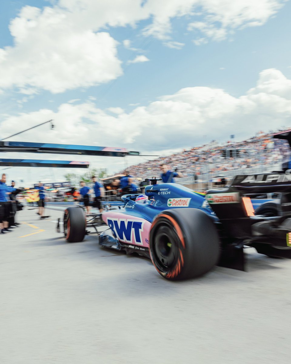 AlpineF1Team's tweet photo. Shout out to this crew giving it their all, race after race, especially during a double header. 

#CanadianGP https://t.co/ecQ1XcrJJy