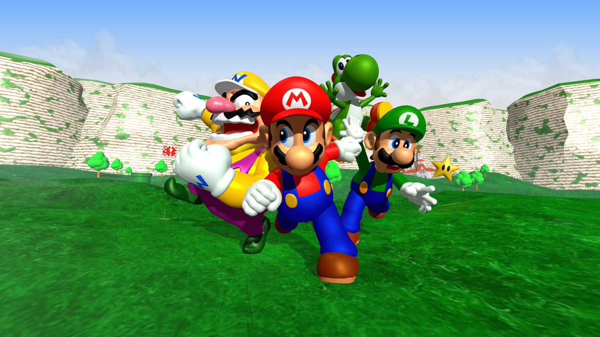 XatD26_1996's tweet photo. Super Mario 64 DS....but it's 1996.

#SuperMario64 #NINTENDO64 #SuperMario #Blender3d #Nintendo https://t.co/J7QzyRbGZg