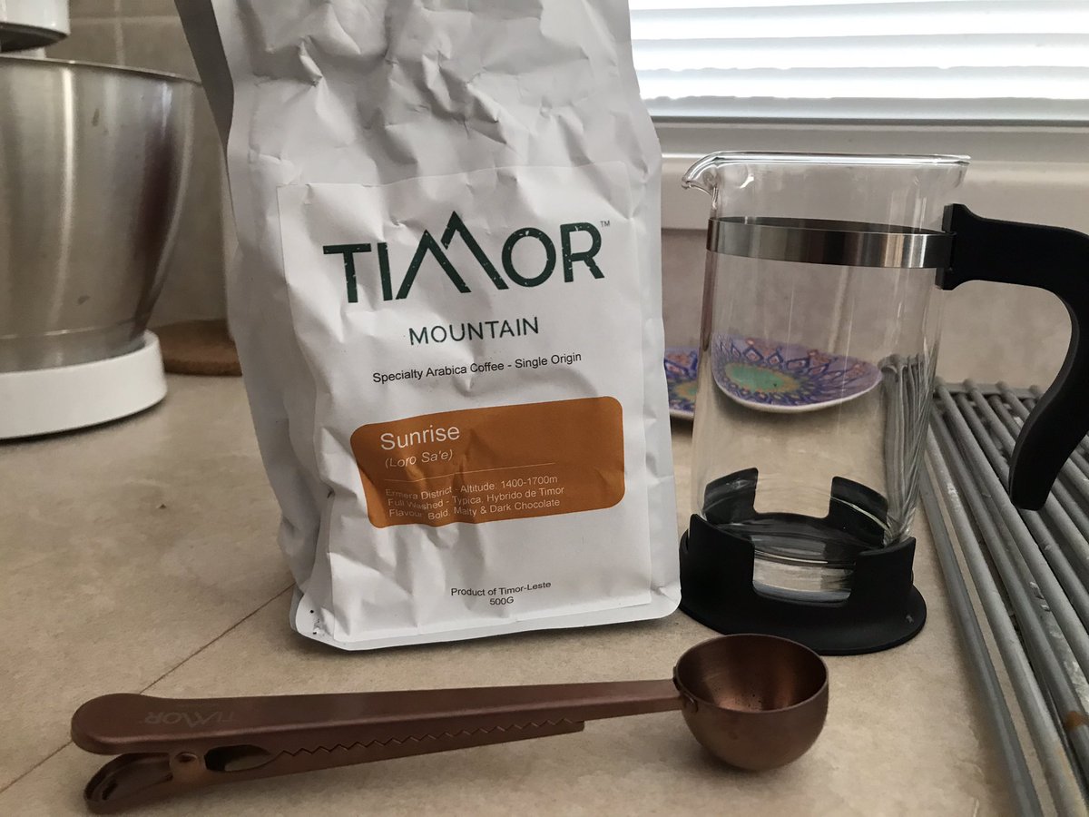 Best thing about staying with relatives in Australia? Finding the bag of #TimorLeste coffee in the cupboard ☕️🇹🇱