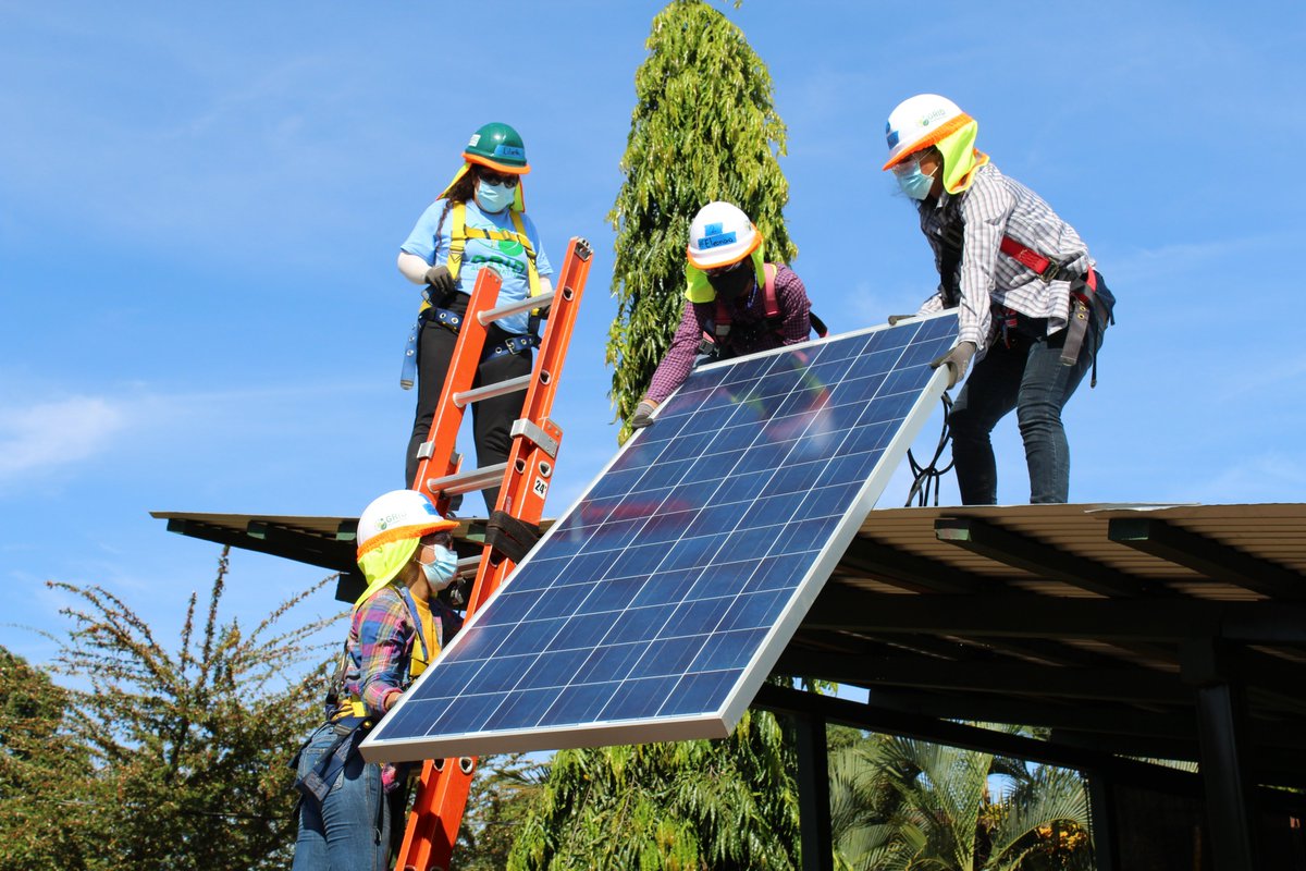 GRID's tweet photo. This cohort of all-women solar installation trainees in Nicaragua completed their 5-week IBT 200 program in March of this year. Our latest cohort just started this past week. We wish you all the best, new trainees! #GRIDAlternatives #IBT200 #womeninsolar #Nicaragua https://t.co/VgXLV6hJuO