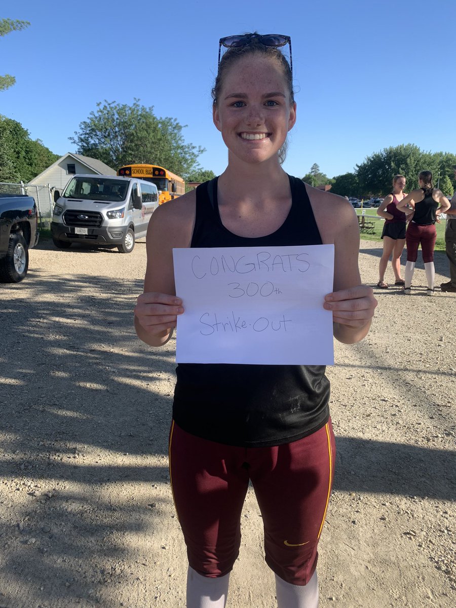 Congratulations to Sierra Vance on her 300th career strikeout! She has accomplished this in just one and a half years of varsity pitching! <a href="/Sierra____Vance/">Sierra Vance</a>  <a href="/IGHSAU/">IGHSAU</a>