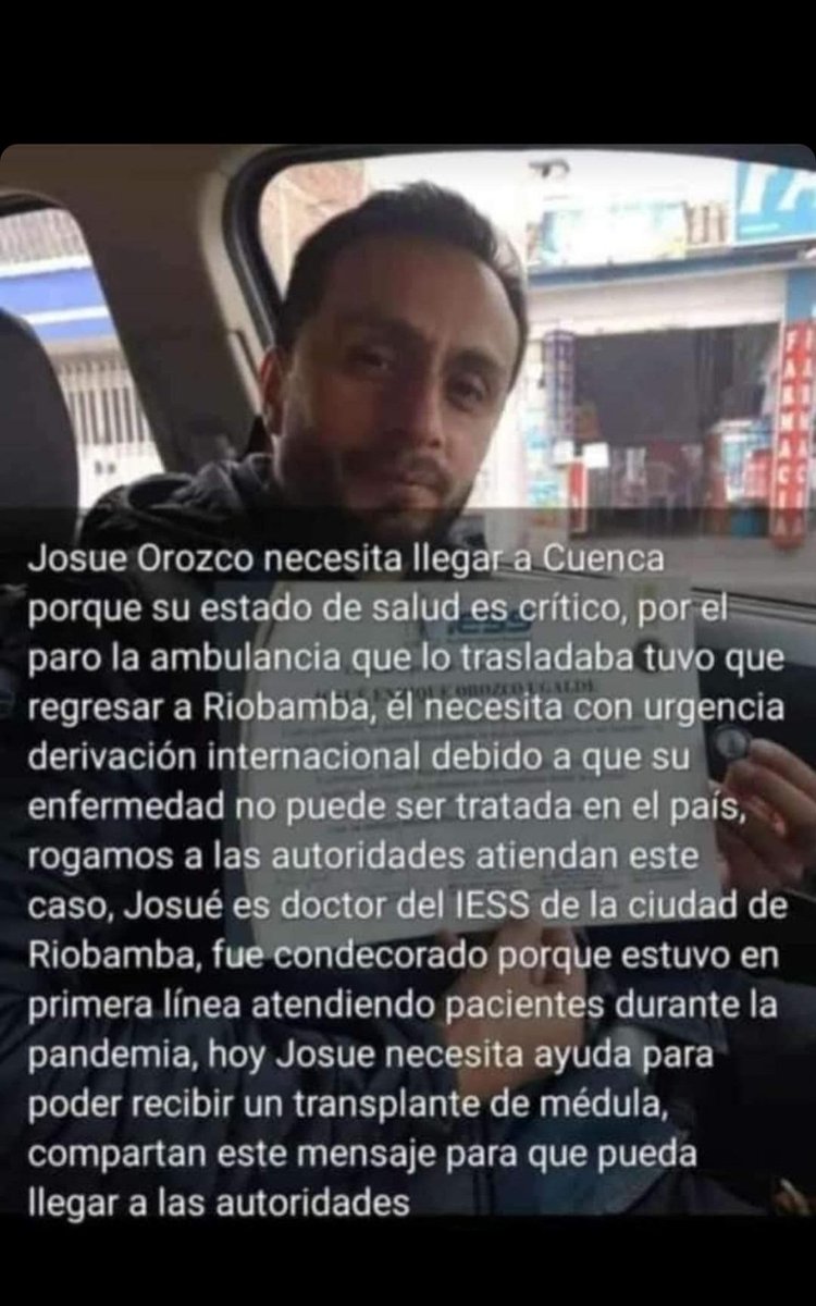 luisantonio_r's tweet photo. Es URGENTE. Por favor pónganse en contacto @Salud_Ec @CONAIE_Ecuador https://t.co/xSZSOhDX7H