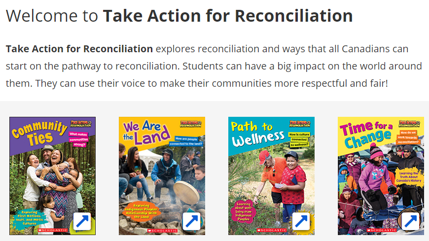 's tweet image. Day17 #IndigenousHistoryMonth Take Action for Reconciliation series @ScholasticEdCda gr3-8 scholastic.ca/education/take… #30DaysIHM Rich content on communities, wellness &amp;amp; relationship with the land. A true labour of love &amp;amp; dear friendships with some incredible people ...1