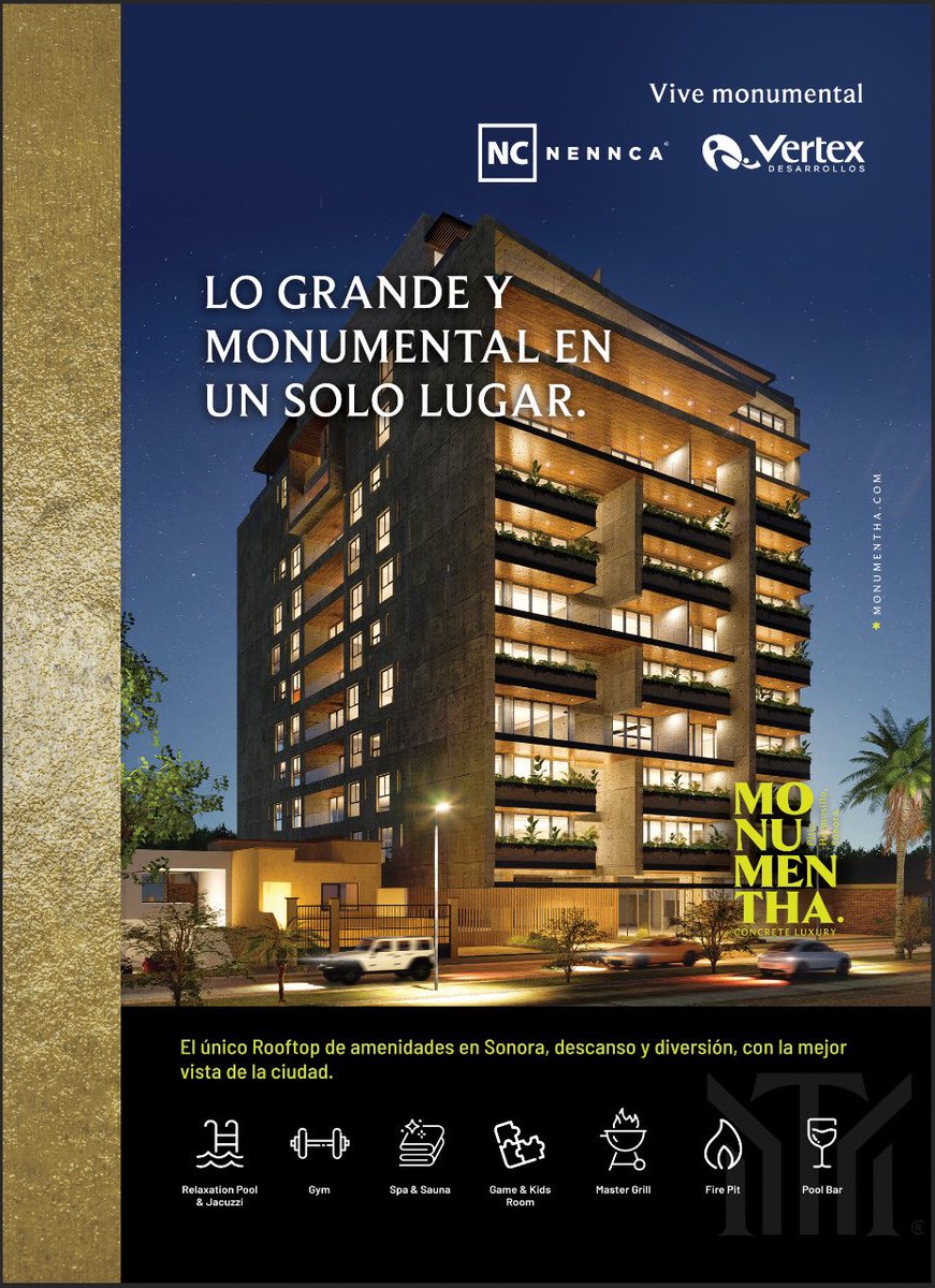 Monumentha “El proyecto más innovador y disruptivo
+ 35 años de experiencia siendo el #1”.
#nennca #vertex #monumentha