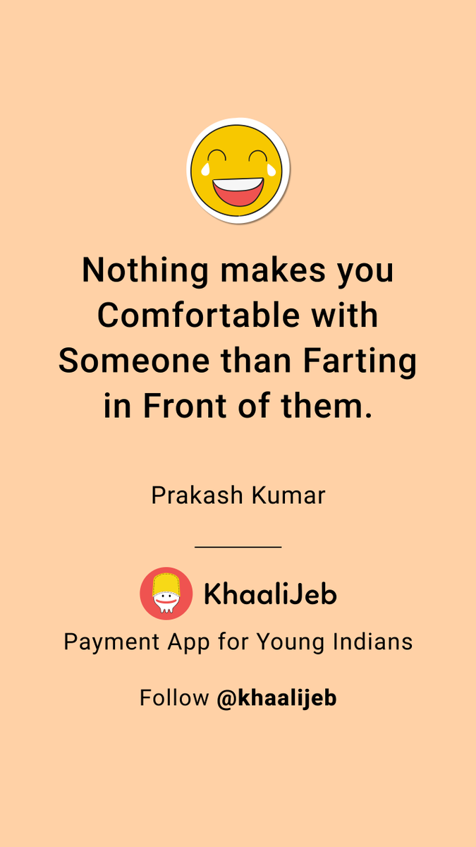 prafactor's tweet photo. Nothing makes you Comfortable with Someone than Farting in front of them.

#indianstudents #indianmemescommunity #indianmemestore #indianmemesfactory
#indianmemesdaily #indianmemeslover #memesindia #indianmemes #indiamemes #indianjokes #funfacts #khaalijeb #khaalijebmemes https://t.co/mtyKEo7szR