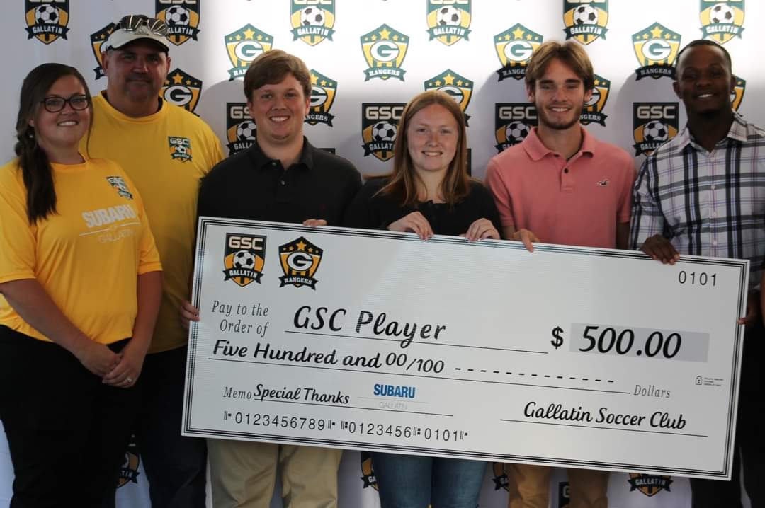 GallatinSocrClb's tweet photo. Congratulations to Andrew Brown, Reilly Watson, and Tyler Davis for being selected as the winners of our first Gallatin Soccer Club High School Senior Scholarship!

We would also like to thank Subaru of Gallatin for their generous support that made this scholarship possible! https://t.co/TcgSL0j72y