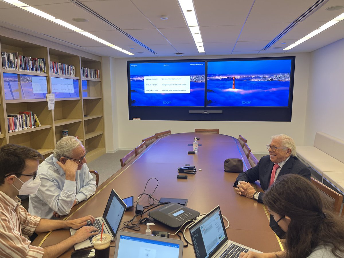 Woodward and Bernstein at The Washington Post today, June 17, 2022, the 50th anniversary of the Watergate break-in.