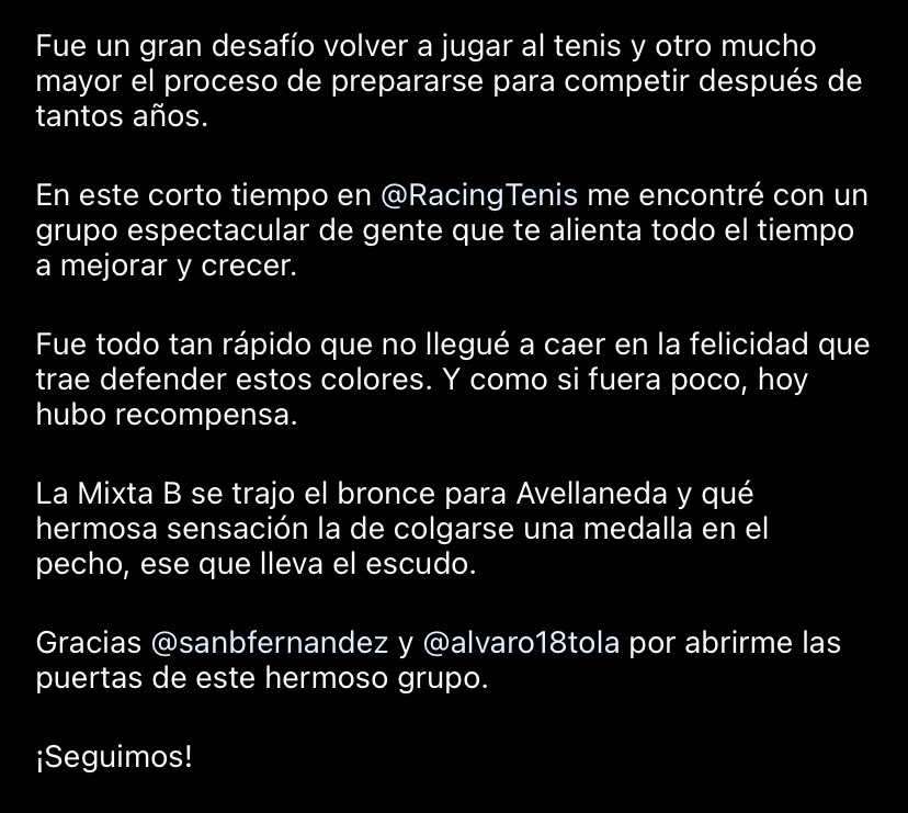 Somos de bronce 🥉🎾

<a href="/DeportesRacing/">Deportes Racing</a> <a href="/TenisRacingClub/">Tenis Racing Club</a>