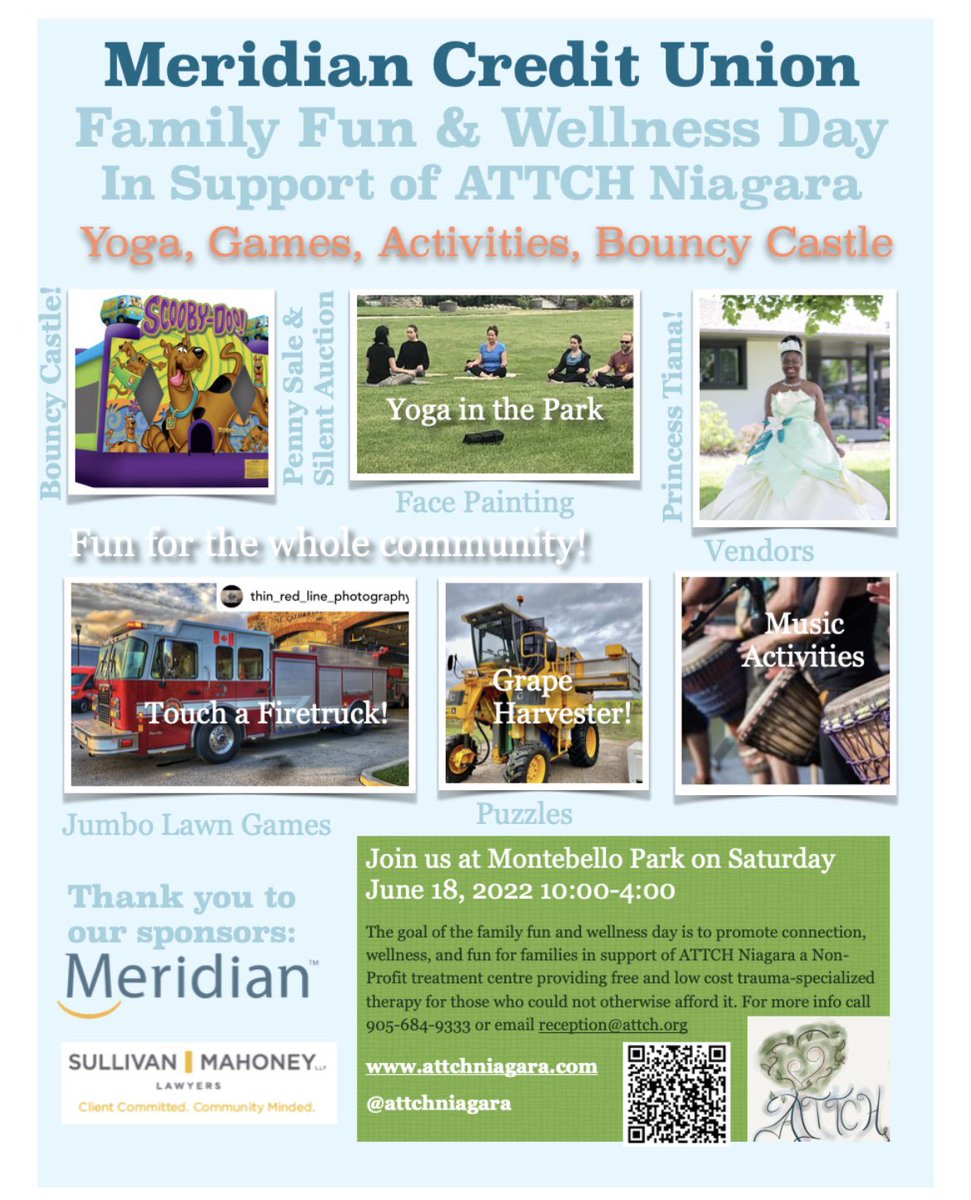 Come out with the kids for some Family Fun and Wellness tomorrow! <a href="/MeridianCU/">Meridian CU</a> @AttchNiagara