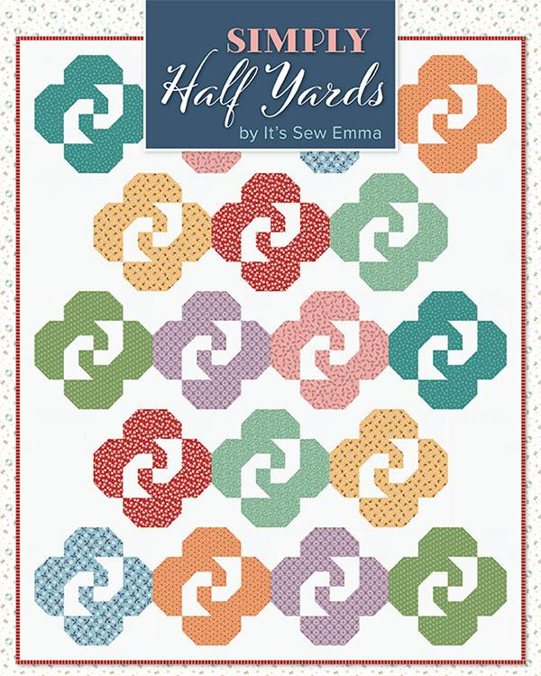 Book Club Friday stops by It's Sew Emma to talk about their upcoming book, Simply Half Yards, available September 2022.
.
.
We love half-yard bundles, and the Simply Half Yards quilt book by It’s Sew Emma finally makes space for this generous fabric cut! With 16 quilt ideas for