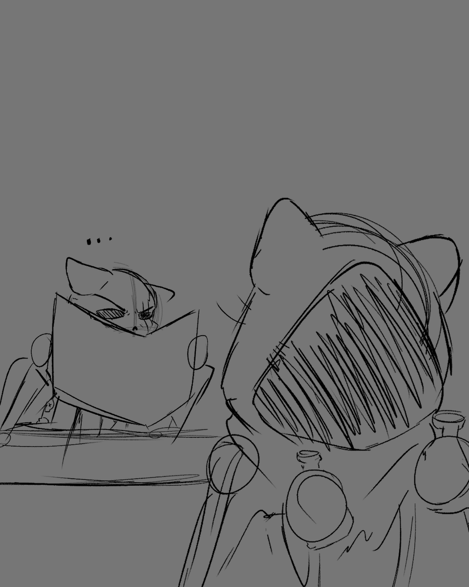 DippyDrawTale's tweet photo. while I'm sketching Edge, here's a shitpost-
Edge might admire Dust... not that he'd admit it.
#dustsans #fellpapyrus #undertale #mafiaau #CDust https://t.co/3GjLhMugWH